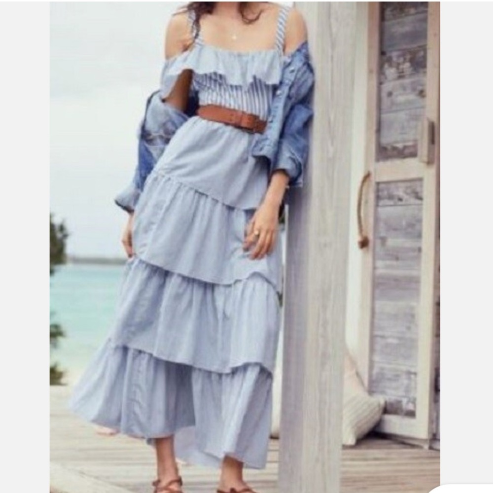 Victoria's Secret Dream Angels Wild at Heart Boho Tiered Ruffle MAXI DRESS L NWT - Picture 3 of 16